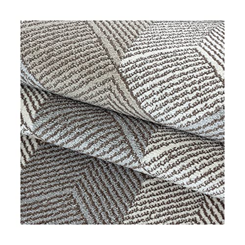 Tapis moderne à poils courts géométrique multicolore 80 x 250cm
