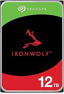Seagate IronWolf 12TB NAS Internal Hard Drive HDD – 3.5 Inch SATA 6Gb/s 7200 RPM 256MB Cache for RAID Network Attached Storage – Frustration Free Packaging (ST12000VN0008)