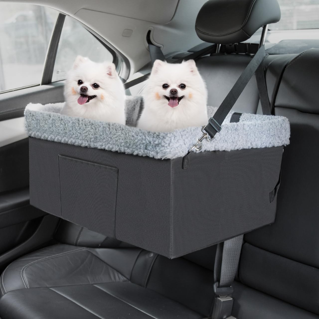 MARSLABO Dog Car Seats for Small Dogs, Upgrade Dog Booster Seat with Metal Frame Construction with Double-Layer Oxford, Perfect for Small Pets up to 20lbs