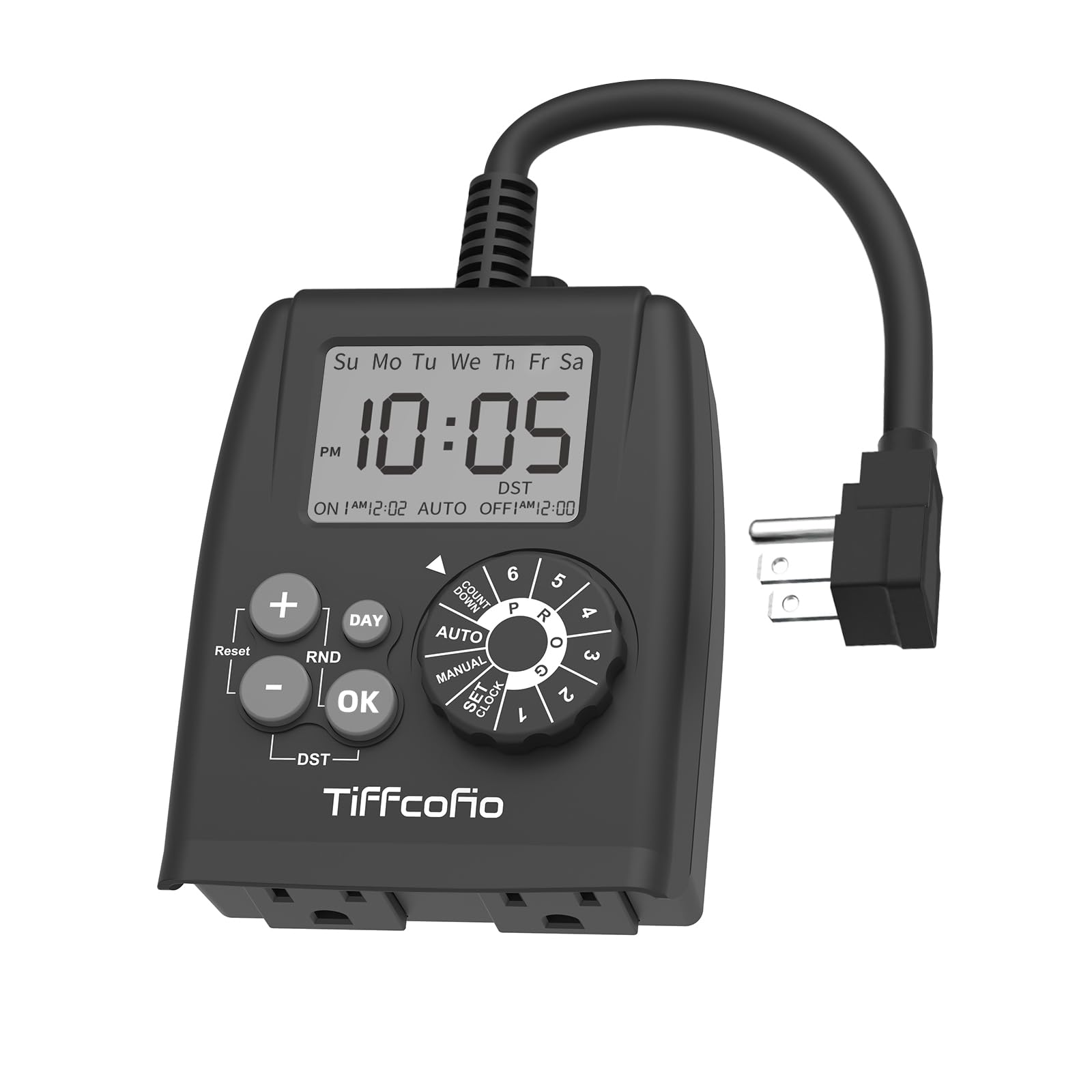 Tiffcofio Digital Outdoor Timer Outlet | Mubboo