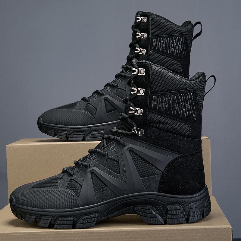 Military Tactical Boots for Men Combat Army Boots with Lightweight Waterproof Boots for Hiking Motorcycle Riding