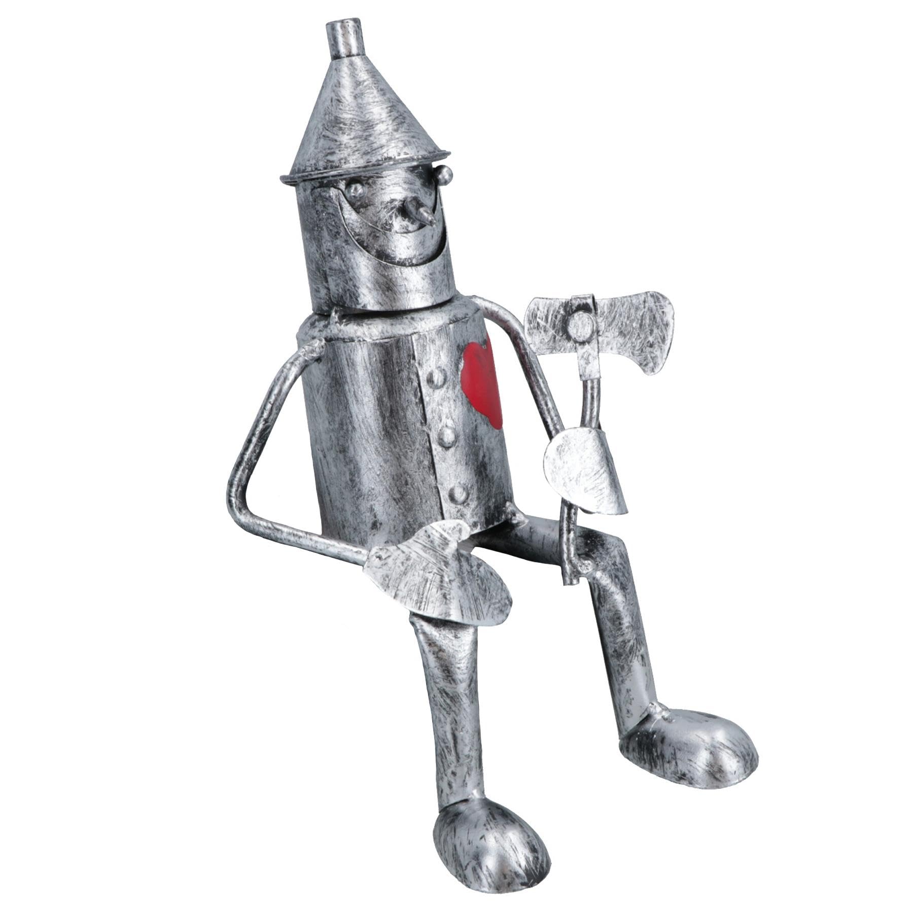 AB Tools Tin Man Sitting Garden Ornament Lawn Art Sculpture Statue Yard Home Decor