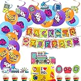 JeVenis 50 Stück Back to 90s Cake Topper Back to 90s Party Dekoration Back to 90s Party Banner 90er Party Dekoration I heart 90er Party Dekoration 90er Party Supplies 90er Party Cupcake Topper…