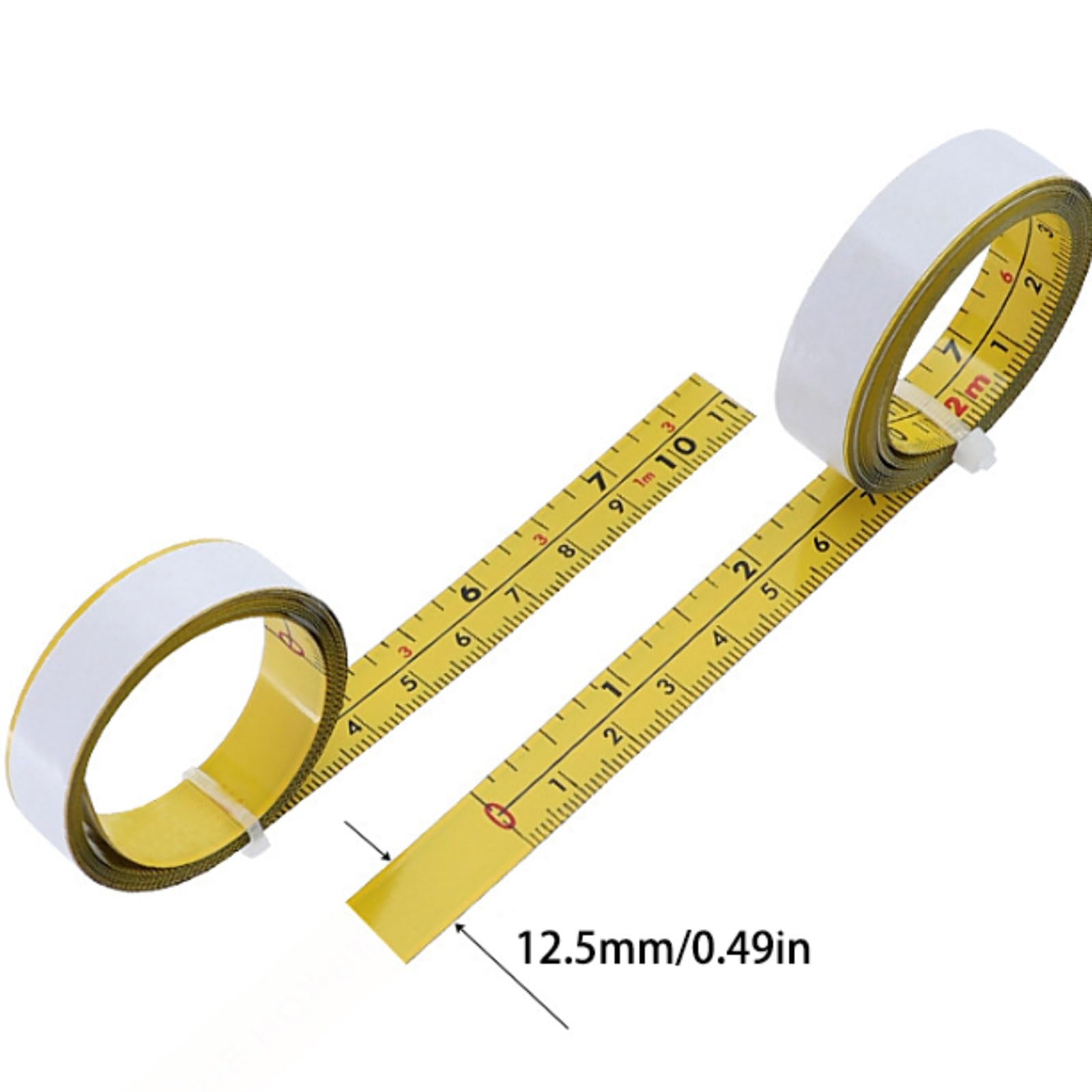 Liso Cinta métrica autoadhesiva, escala doble ergonómico