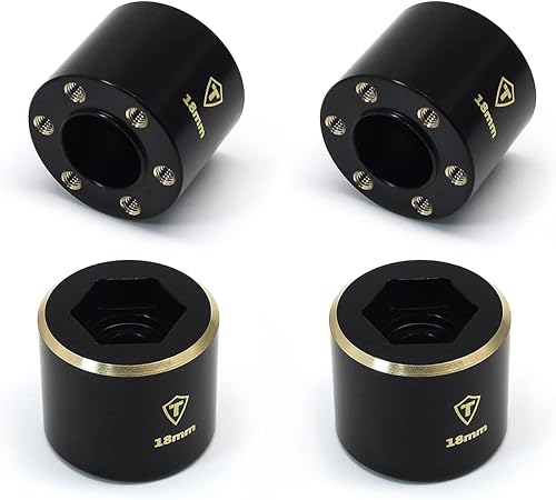 TREAL 1.9 cubos de rueda de latón pesos de 0.354in0.472in0.591in0.709in de ancho, adaptadores compatibles con rastreadores RC 110 (0.709in)