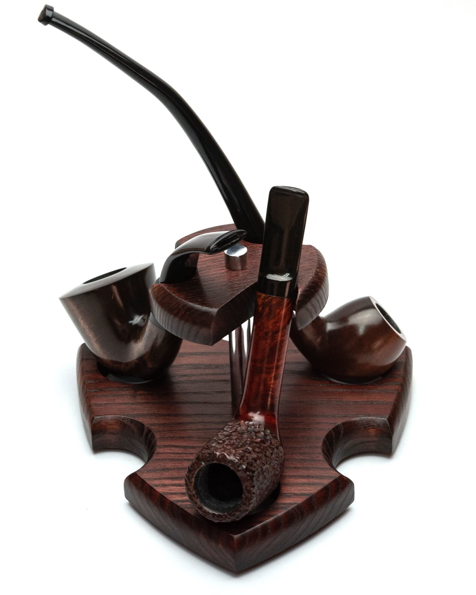 Buy Wooden Pipe Stand for 3 Tobacco Smoking Pipes