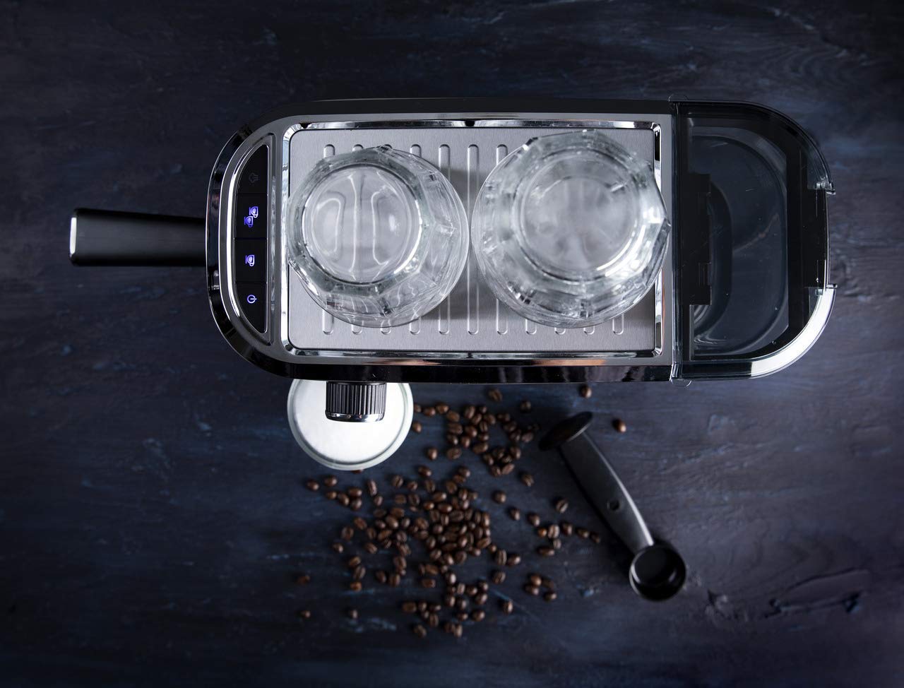 GASTRONOMA Gastronoma Baristo 18110001 Machine à expresso avec porte-filtre 15 bars de pression et mousseur à lait
