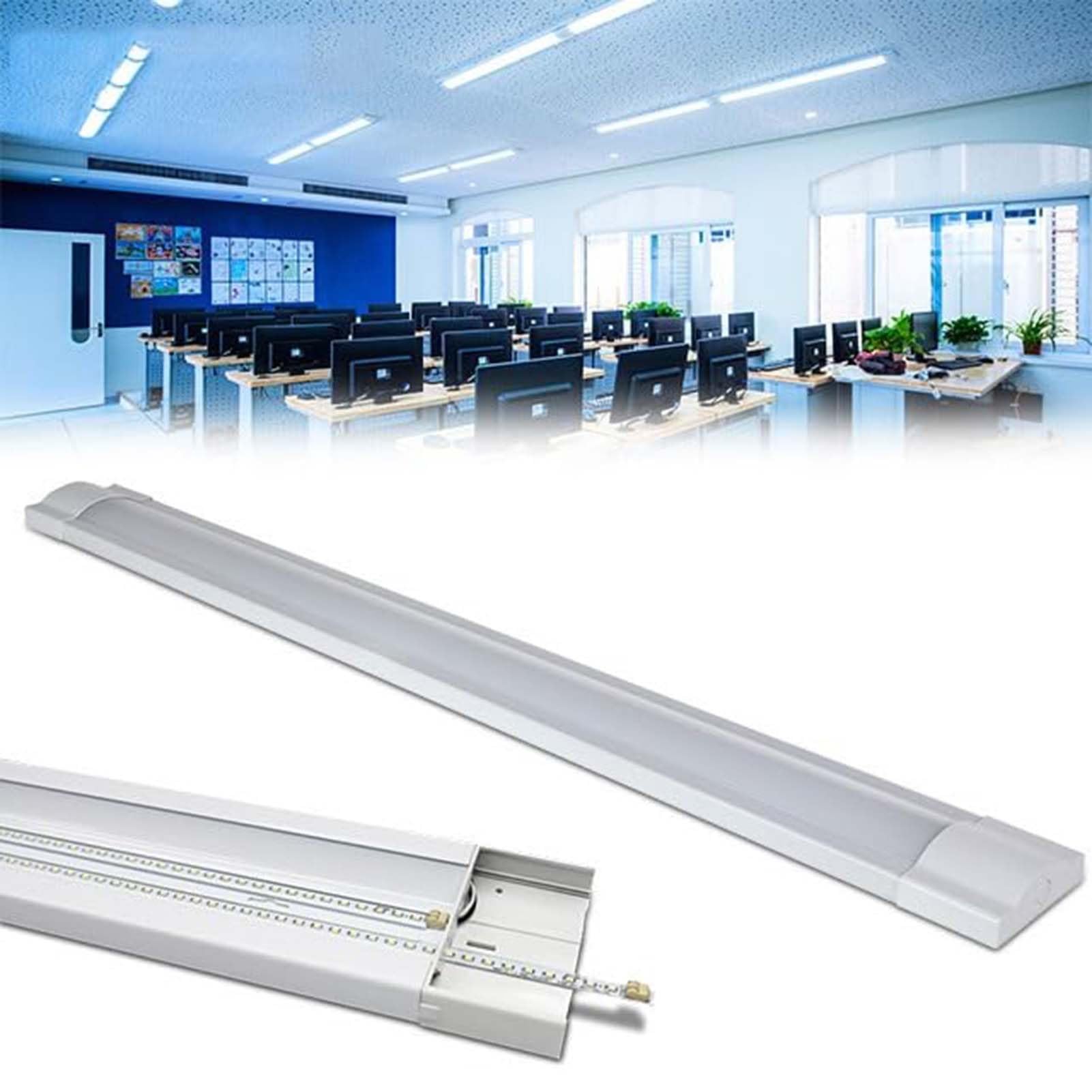 Lampa sufitowa LED, światło liniowe barowe 3000/6500K, światło dzienne, osłona przeciwpyłowa, do garażu, warsztatu, biura, ściany, kuchni, szopy (ciepłe światło, 5 stóp/50 W)