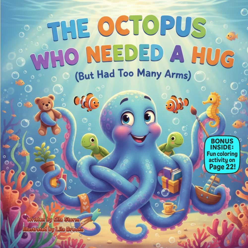 The Octopus Who Needed a Hug (But Had Too Many Arms): A Funny Rhyming Picture Book About Feelings, Self-Love, and Emotional Confidence