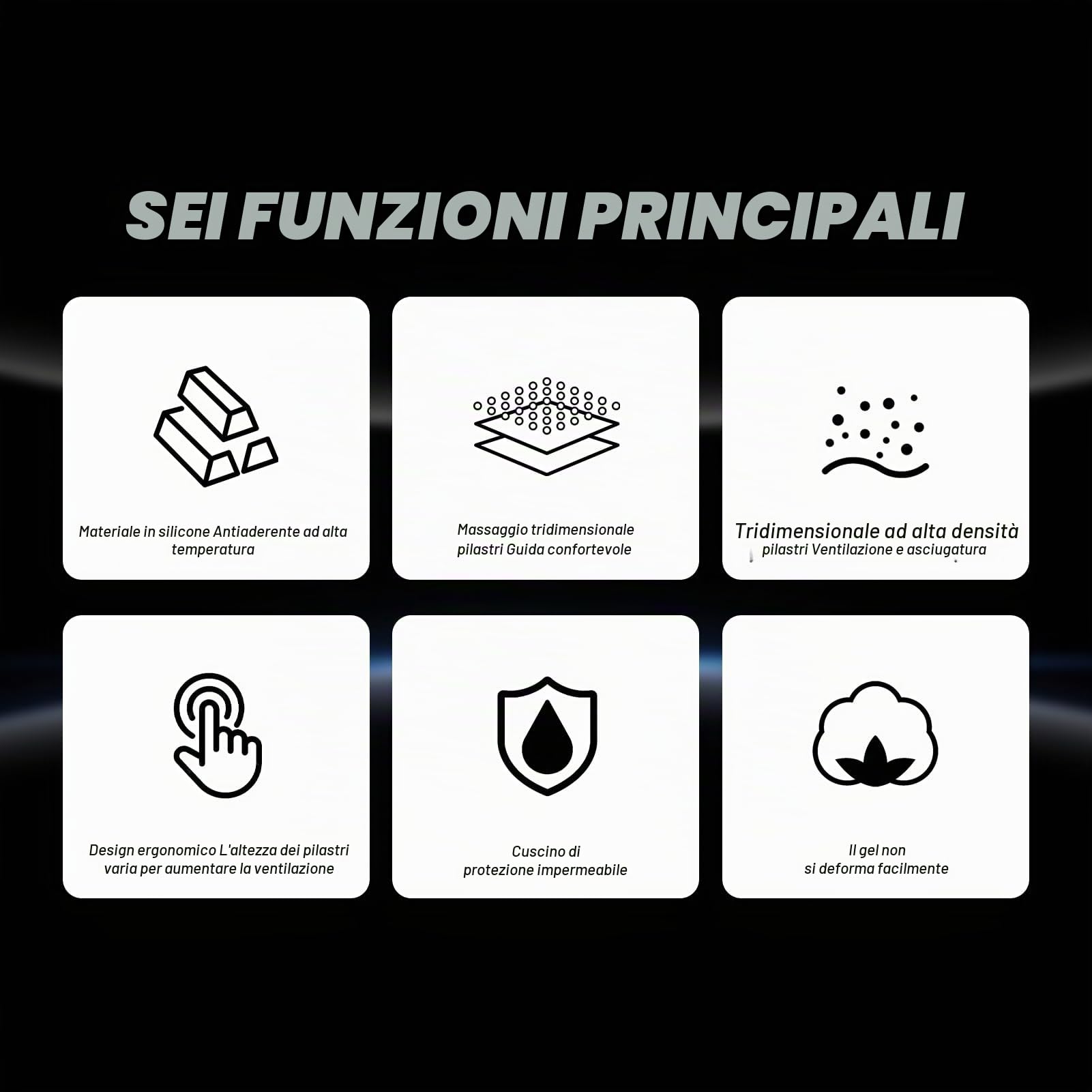 Cuscino per sedile moto Cuscino per raffreddamento ad aria Cuscino per sedile in gel per moto Raffreddamento Assorbimento degli urti Allevia la pressione Coprisedile nero universale