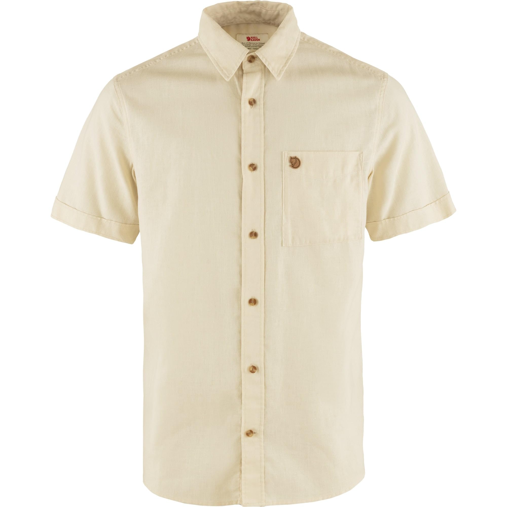 Fjällräven Men's Chalk White Fjallraven 87039-113 Övik Travel Shirt Ss M Shirt Size L
