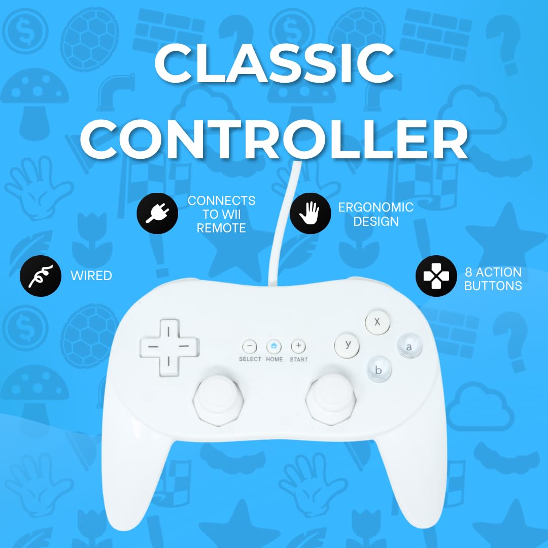 Amazon.com: Old Skool Wii Classic Pro Controller for Wii and WiiU