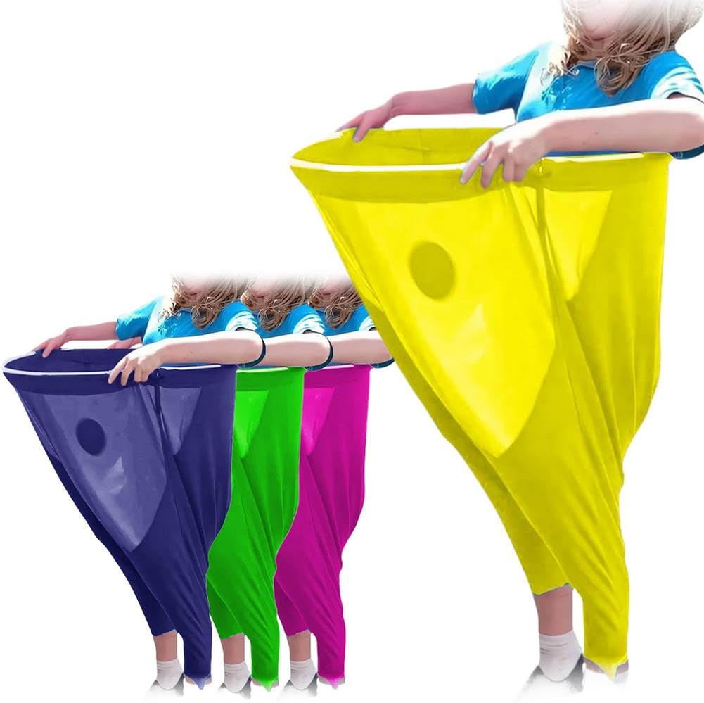 Granny Pants Gioco da cortile, pantaloni da gioco all'aperto con 2 palline rimbalzanti, divertenti pantaloni giganti elastici per nonna, giochi all'aperto per riunioni di famiglia per adulti