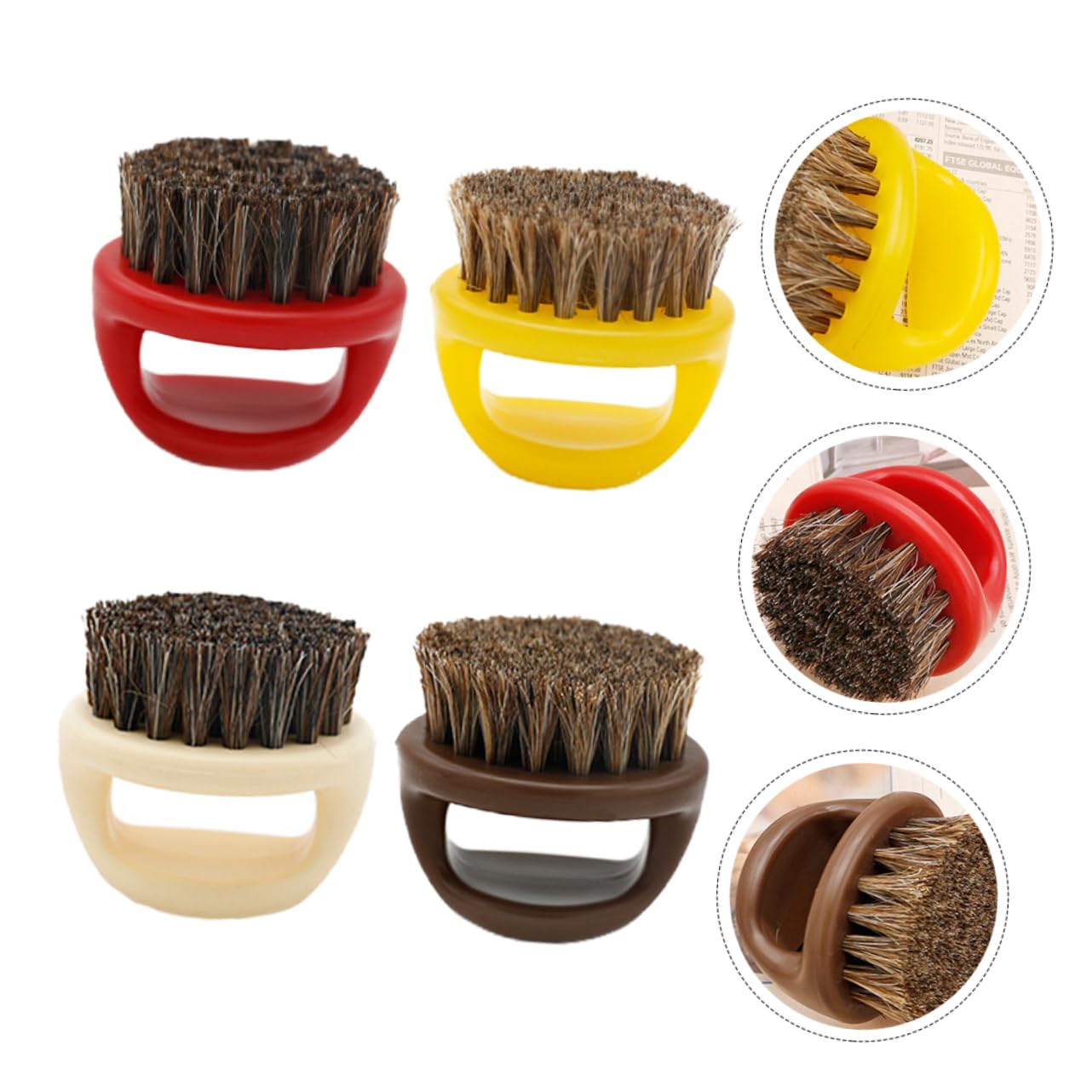 MAGICLULU 8 Pz Pennello per barba criniera testata dell'olio spazzola per la pulizia spazzole per pulire la barba spazzola per pettine beard brush maschile di setole nylon