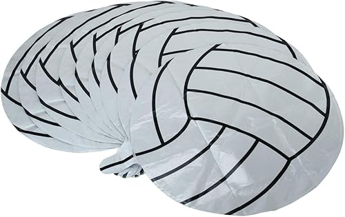 Miniatura 3 de BinaryABC Globos de voleibol, globos de papel de aluminio de Mylar de voleibol, suministros para fiestas temáticas deportivas, 10 unidades (18