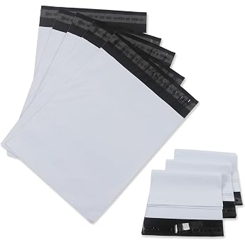 newlng Shipping Bags for Goods White Shipping Bags for Clothing Textiles Opaque Plastic Self-Adhesive Waterproof and Tear-Resistant 32 cm x 45 cm Pack of 30 Various Sizes