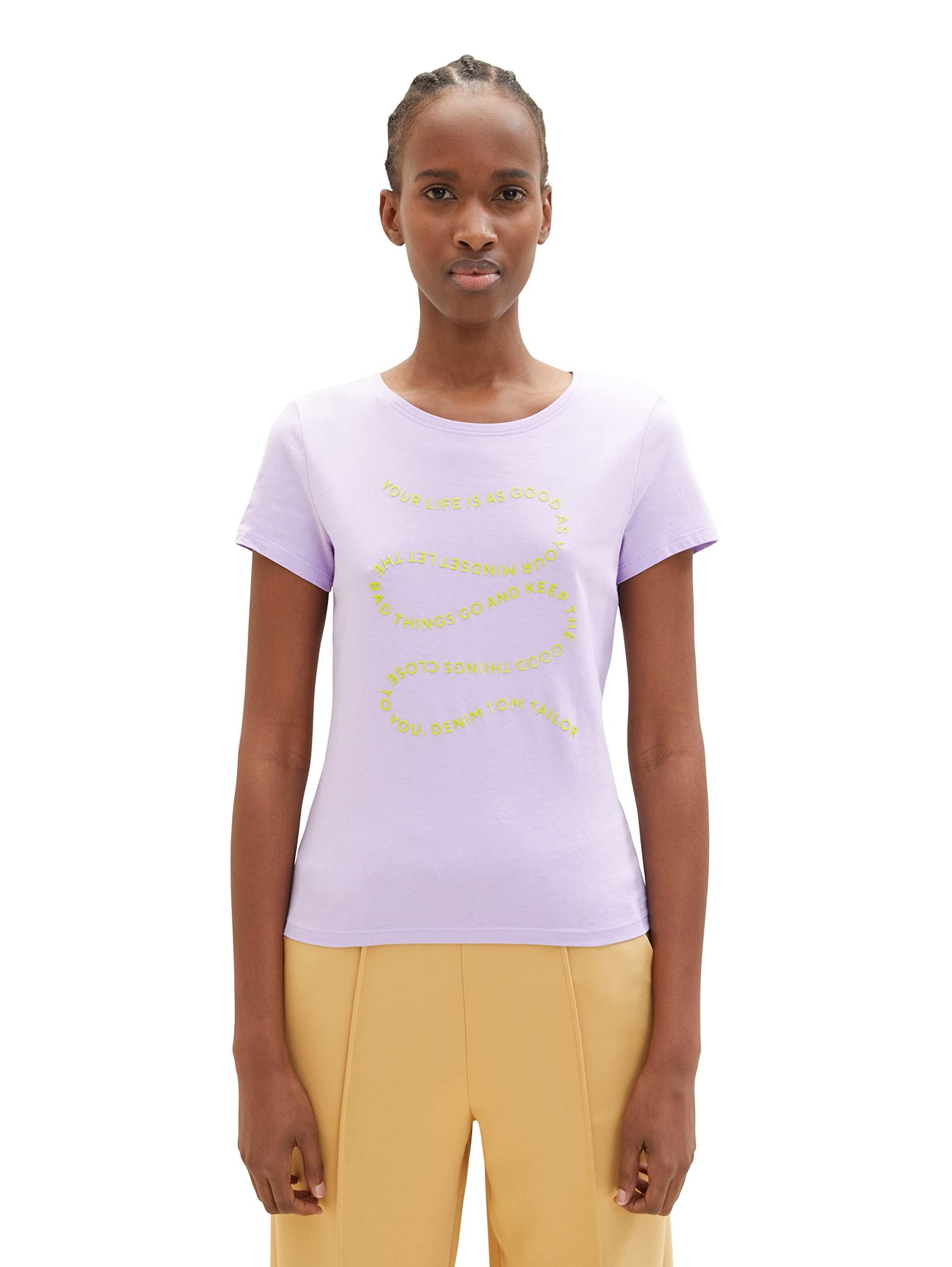 Tom Tailor Denim Ladies T-Shirt 1035383, 31042 - Lilac Vibe, Large