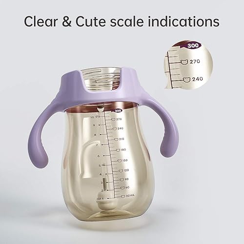 Miniatura 5 de POTATO Vaso con sorbete con peso para niños pequeños, a prueba de derrames, vaso antiderrame de PPSU con asas para niños, botella de agua para bebés