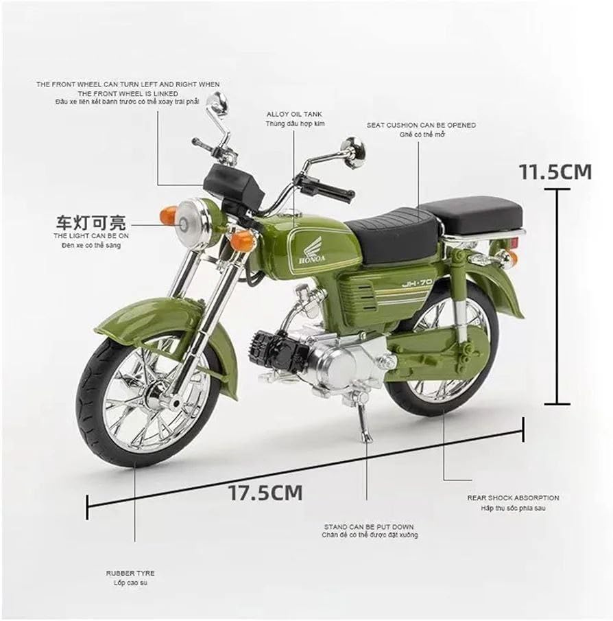 Image of Police Motorcycle Toy - Pull Back Motorcycle Toys, Tiny Gift with Music Lighting, Latte Motorcycles Toy for Kids Boys Age 3-8 Year Old [Multicolor] (Honda Jialing JH70-Multicolor)