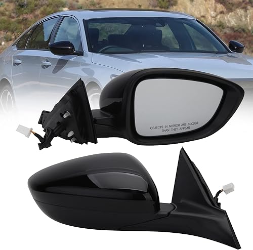 Espejo lateral derecho del pasajero compatible con Honda Accord 2018, 2019, 2020, 2021, espejos con potencia, sin calefacción, deportivo 1.5T,