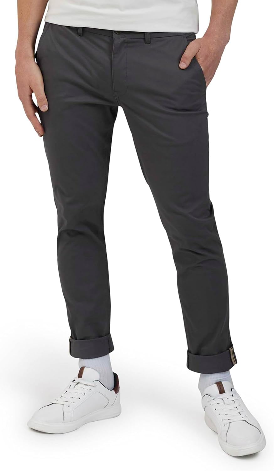 Ben Sherman Men's Casual Cotton Comfort Stretch Slim Fit Tapered Chino Pants