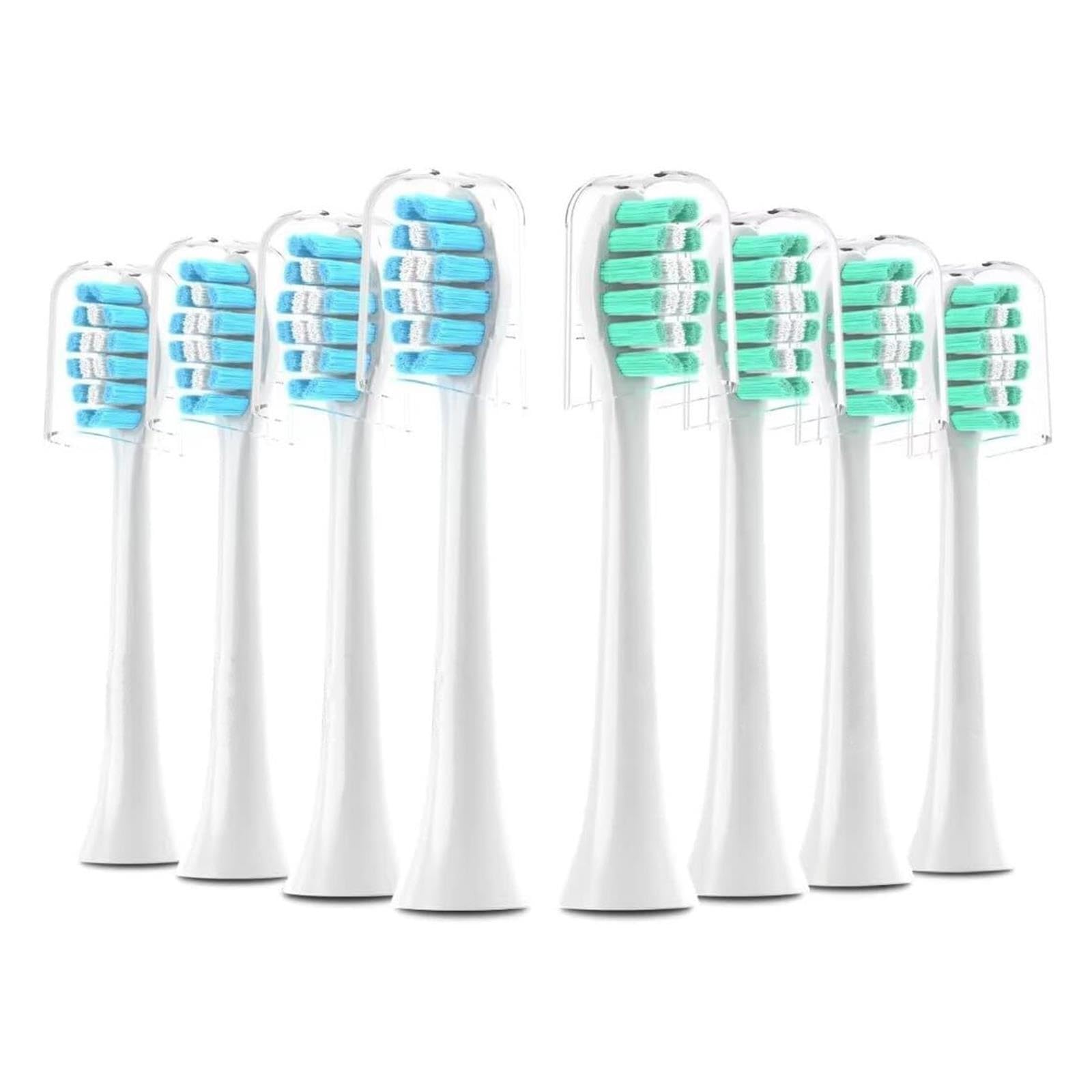 Generico 8Pack Replacement Toothbrush Heads Compatible with Phlps Soni Care Replacement Heads, Sonicare Replacement Brush Head, White(4 Green 4 Blue)