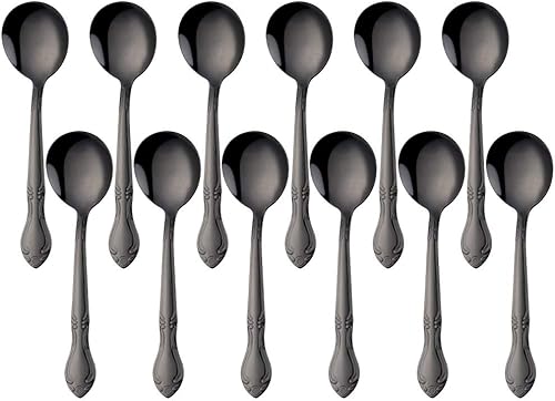Miniatura 53 de Juego de 12 cucharas de café, mini cucharas de café, cucharas de espresso de acero inoxidable, cucharas pequeñas para postre, té, aperitivo, 4.6