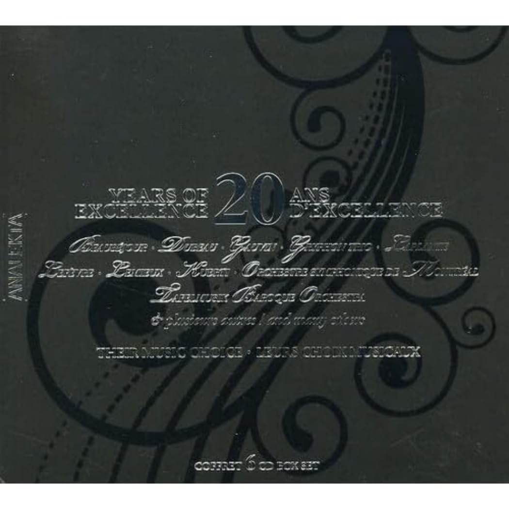 Analekta: 20 Years of Excellence / 20 ans d'excellence [Audio CD] Various Artists; Angèle Dubeau; Alain Lefèvre; Luc Beauséjour; Anton Kuerti; The Gryphon Trio; Tafelmusik; Various Composers; Handel; Stölzel; Graupner; Scarlatti and Bach