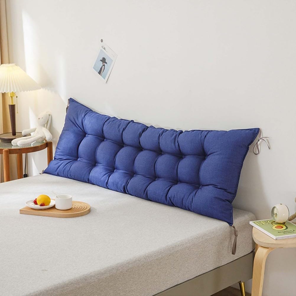 XZLZMYP Backrest Cushion Reading Pillow on Bed Soft And Comfortable Rectangular Bedroom Headboard Cushion Headboard Bolster Support Pillow for Bed Sofa Chair Bay Windows,E,150x50cm