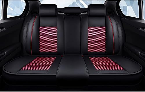 Miniatura 3 de Fundas de asiento automotriz de lujo para Hyundai Santa Cruz 2002-2023, con 2 reposacabezas y 2 almohadas de respaldo (juego completonegro-rojo)