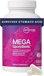 MegaSporeBiotic Probiotics for Digestive Health - Mens & Womens Probiotic Nutritional Supplements with Spore Based Bacillus Coagulans & Bacillus Subtilis for Gut Health (180 Capsules)