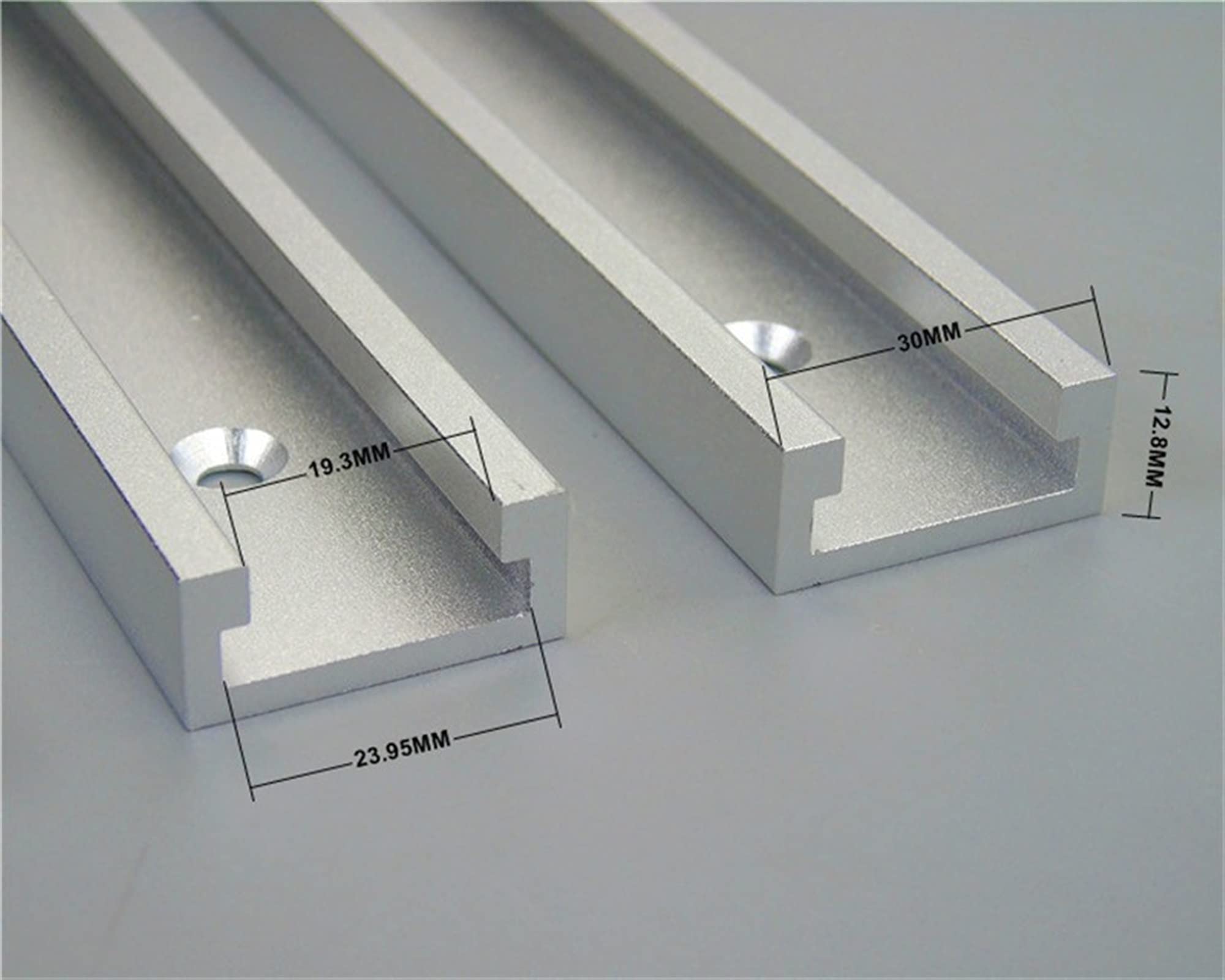 Namvo 2 Piezas 30 Tipo 100 Mm Carriles Para Carpintería Ferrocarril Sierra Circular, Mesa Invertida Carpintería Deslizador De Mesa 6061 Aleación De Aluminio Azul