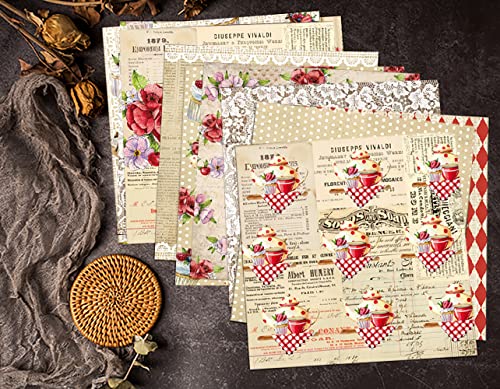Yasmen Scrapbook Paper Pad, 24 Sheets Holiday Pattern Cardstock Cardmaking Paper Pack, 6" X 6" Single-Sided Decorative Art Paper, Scrapbooking Supplies, Junk Journal Craft Supply, Designer Paper Pad #TOP3