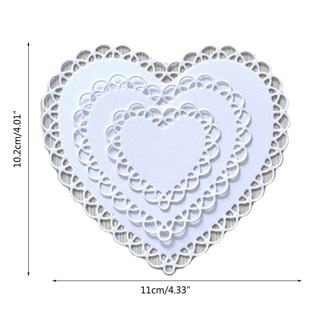 Amazon.co.jp: jokeWEN 装飾カード用の手作りDIY透かし彫りハート型  