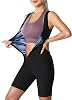 Sauna Suit for Women Sauna Vest Weight Loss 4 in 1 Waist Trainer Full Body Sweat Shirt Workout Running Gym