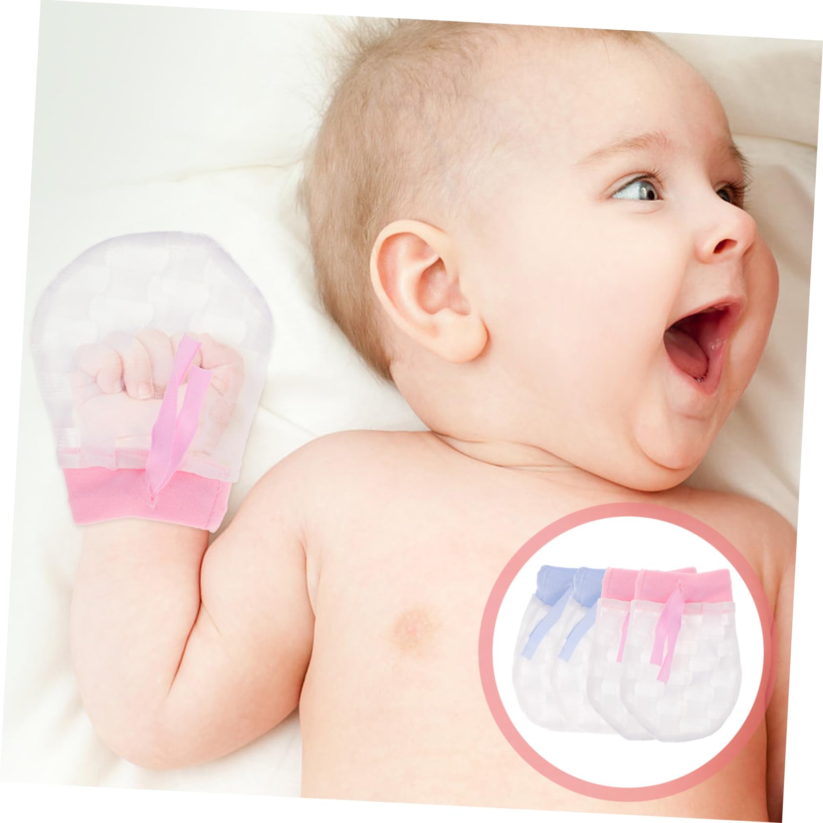 GAROZATION Breathable Baby Gloves No Scratch Mittens Newborn Baby Gloves 0-3 Months Infant Mittens Winter Gloves Boys and Girls Toddler Mitten