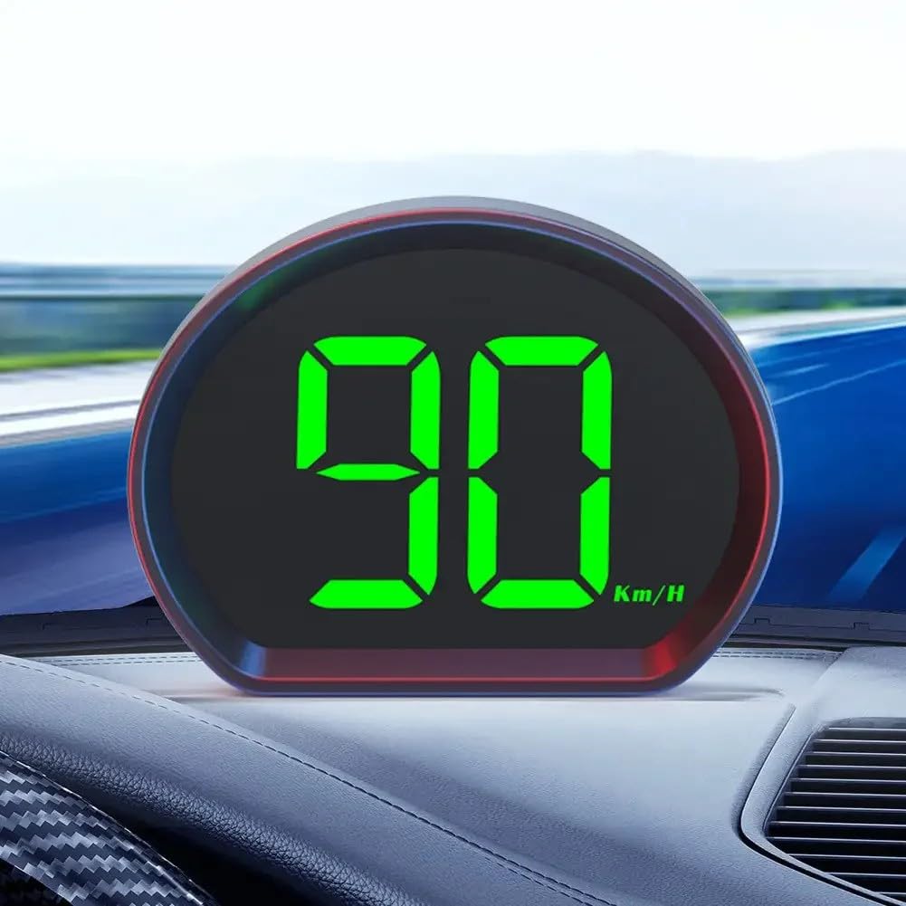 Tidevib ar Digital Speedometer HUD Head-Up Display with GPS/Beidou Dual Chip, Large Font Clear Screen for Car, Truck, Bus, E-Scooter, E-for Bike