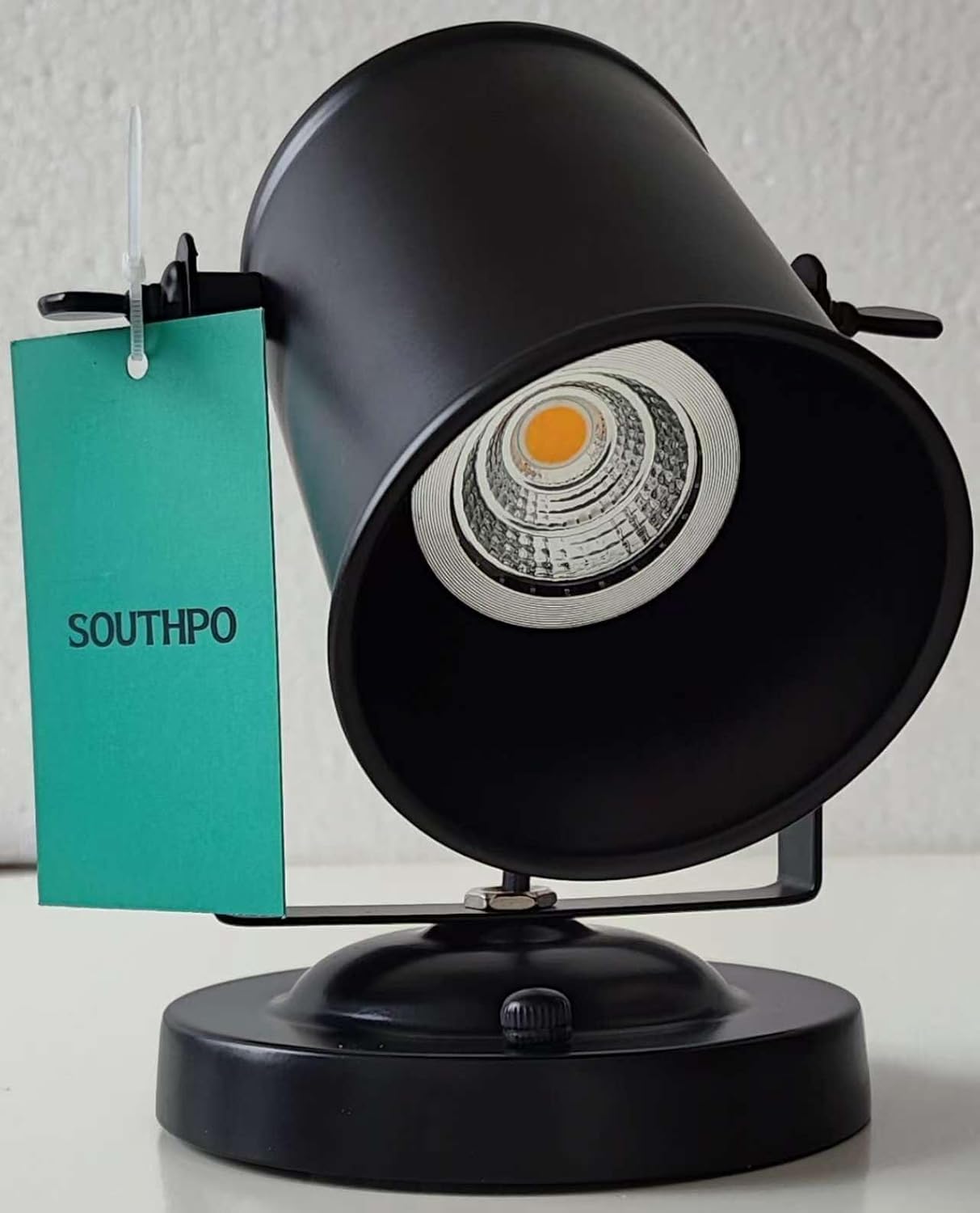 Ceiling Spotlight LED Black Modern Industrial Ceiling Light/Wall Lamp Adjustable Angle Indoor Decor Chandelier for Living Room Bedroom Shop Illumination COB Bulb 5W Warm Light