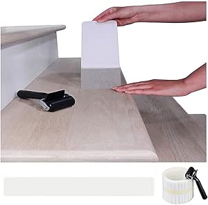 BangShou Transparante antislipstrips voor trappen 15x60cm met 15 rollen Antislip doorzichtige zelfklevende tape voor kinderen, ouderen, veiligheid van huisdieren (inclusief installatierol