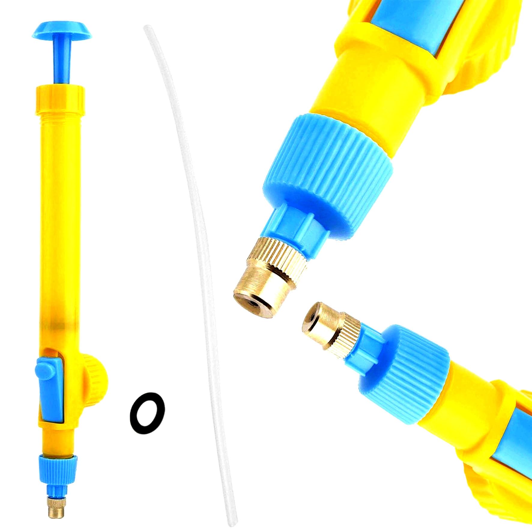 Handheld Garden Spray Bottle Pump Pressure Water Sprayer for Plant Garden Spray Bottle Pump Sprayers Gun Pipe Nozzle for Plants Car Wash Pack of 1