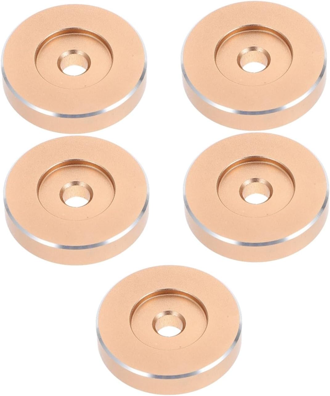 DOITOOL 5pcs 45 45 Adapter for Turntable Metal Record Dome Replacement Enhanced Stability Sound