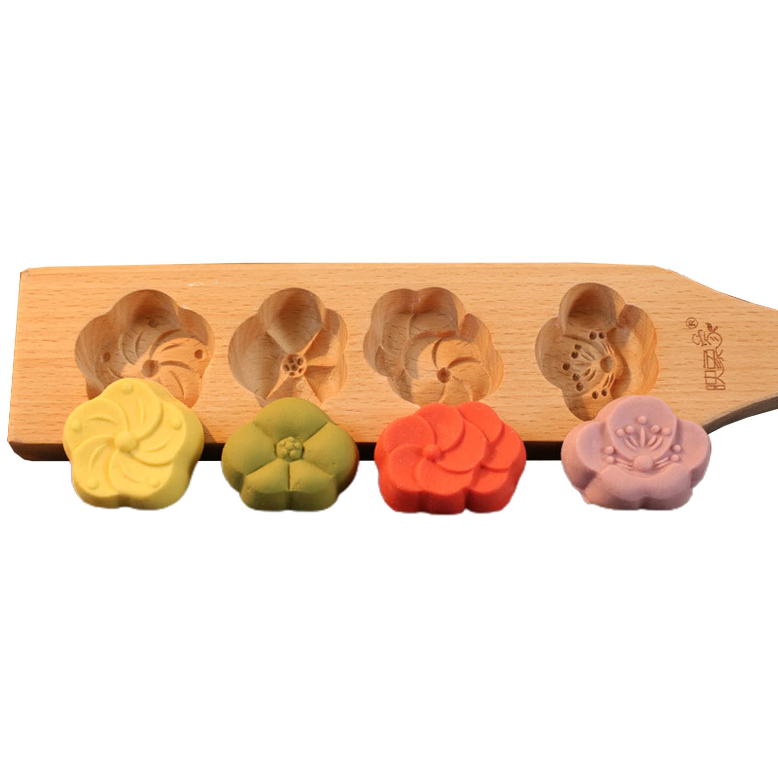 Buxuaaaa Meikaiwufu Wood Stamps Hand Press Wood Pastry Decorating Tool For Mid-Autumn Festival Tool