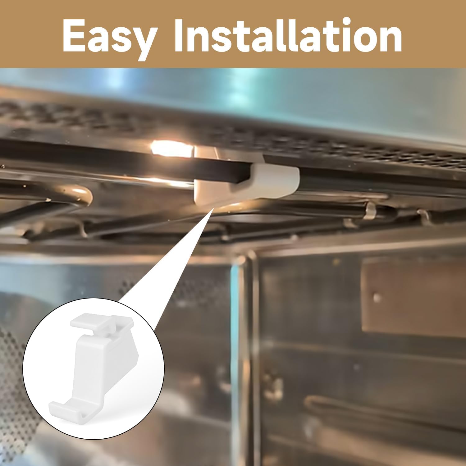 2 supporti per riscaldatore per forno a microonde e griglia compatibile con Jenn Air Kitchen Aid Whirlpool Forno a parete Forno a microonde Elemento Clip di ricambio #: W11724411 W10120232