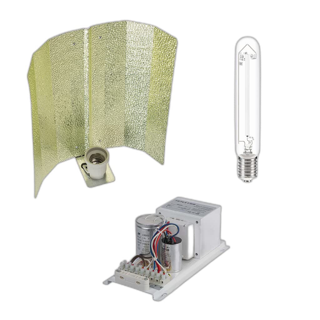 Kit de iluminación para Cultivo 600W HPS balastro magnético Abierto. con lámpara HPS. Color Blanco.