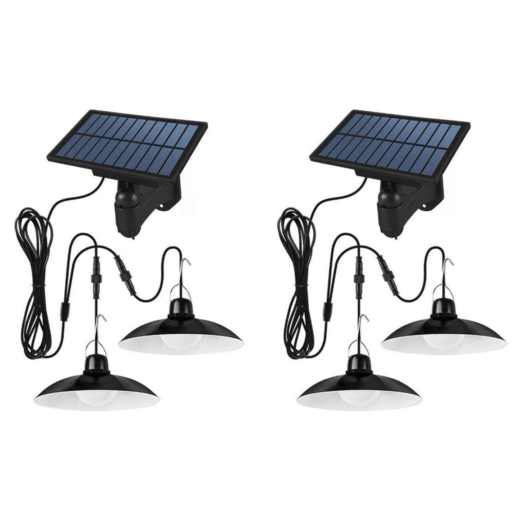 Lustre Solaire Extérieur Double pour Éclairer un Abri sans Électricité