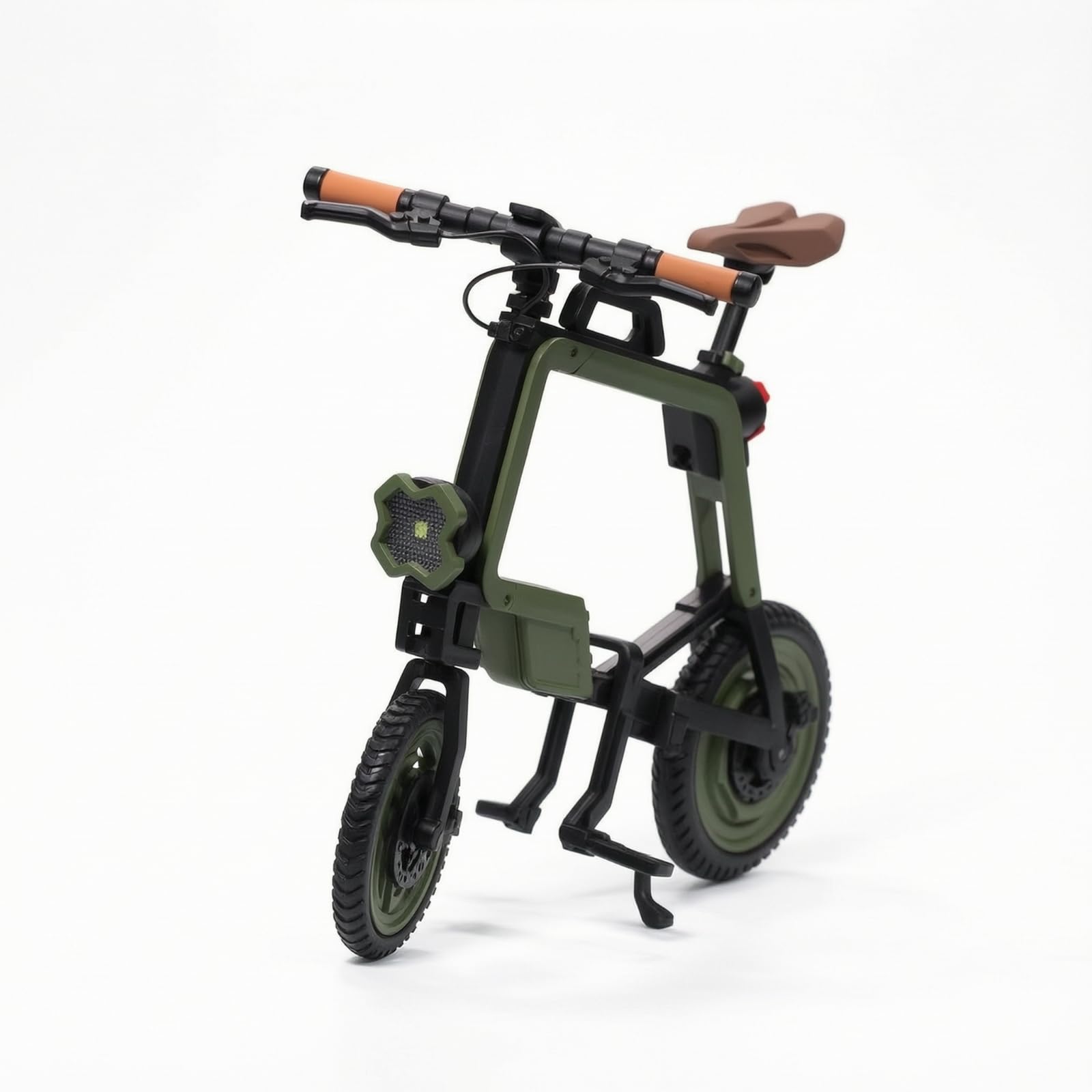 Bici Pieghevole in Miniatura Dettagliato Bicicletta in Miniatura da Collezione Modellino per Diorami, Verde