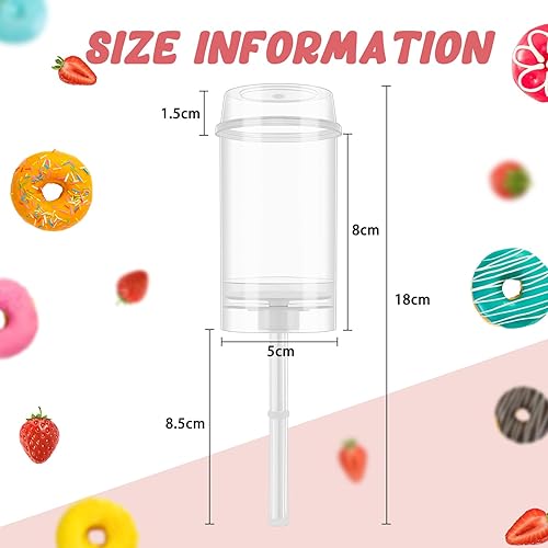 Vista 11 de Lenwen 400 recipientes para tartas con tapas, reutilizables para tartas, contenedores multiusos, disparador para cupcakes, confeti, helado casero