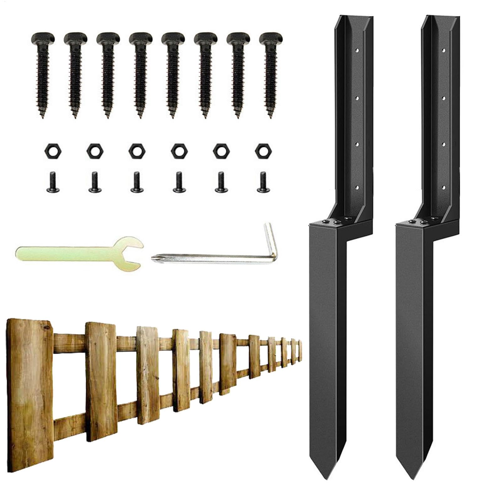 Kit di riparazione per recinzioni ad alte prestazioni dopo la riparazione | Staffa di riparazione fissa, picchetto macinato per riparazione, pali in legno rotti