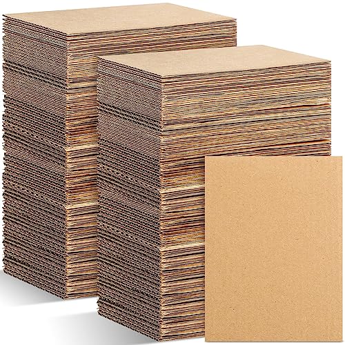 Image of 50 Pack Corrugated Cardboard Sheets Flat Hard Cardboard Inserts Back to School Classroom Supplies Flat Squares Separators for Shipping, Mailing, Packing, Art Projects, DIY Crafts(3.5 x 4.5 Inch,Brown)