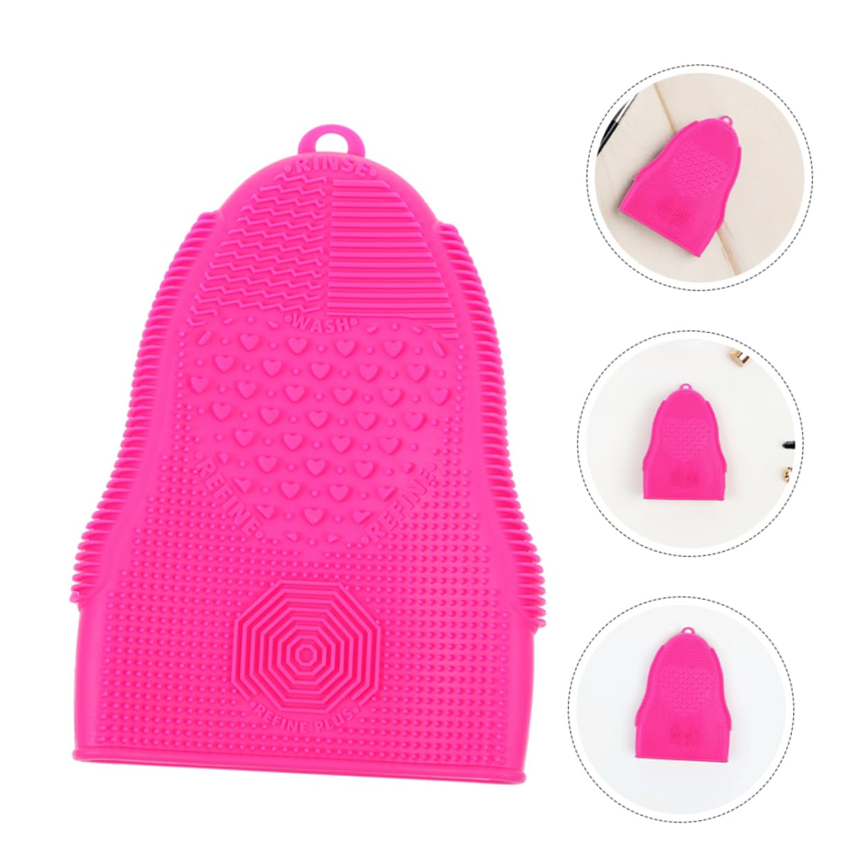 8 Pezzi Tappetino Pulizia Pennelli in Silicone Portatile e Compatto per Detergente Pennelli Cosmetici Multifunzione per Makeup Pittura e Utensili